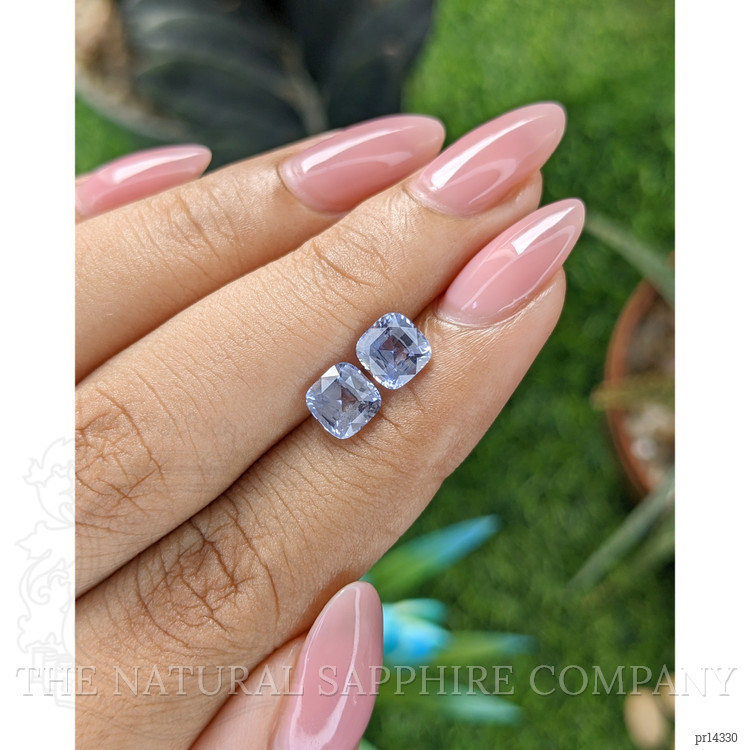 2.61 Ct.Tw. Purplish Blue Sapphire Pair from Ceylon (Sri Lanka)