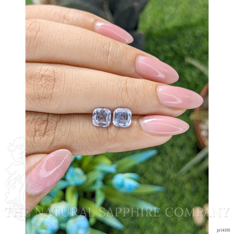 2.61 Ct.Tw. Purplish Blue Sapphire Pair from Ceylon (Sri Lanka)