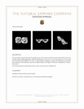1.60 Ct.Tw.Total Carat Weight White Sapphire Pair from Ceylon (Sri Lanka) Appraisal