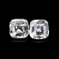 1.60&nbsp;Ct.Tw.Total Carat Weight White Sapphire Pair from Ceylon (Sri Lanka) Video