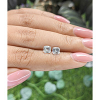 1.60&nbsp;Ct.Tw.Total Carat Weight White Sapphire Pair from Ceylon (Sri Lanka) Life Style