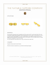 1.63 Ct.Tw.Total Carat Weight Orangish Yellow Sapphire Pair from Ceylon (Sri Lanka) Appraisal
