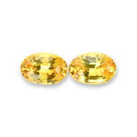 1.63&nbsp;Ct.Tw.Total Carat Weight Orangish Yellow Sapphire Pair from Ceylon (Sri Lanka) Video