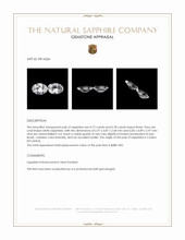 1.50 Ct.Tw.Total Carat Weight White Sapphire Pair from Ceylon (Sri Lanka) Appraisal