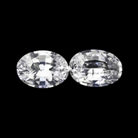 1.50&nbsp;Ct.Tw.Total Carat Weight White Sapphire Pair from Ceylon (Sri Lanka) Video