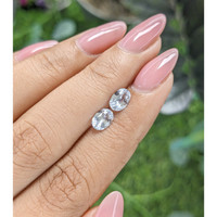 1.50&nbsp;Ct.Tw.Total Carat Weight White Sapphire Pair from Ceylon (Sri Lanka) Life Style