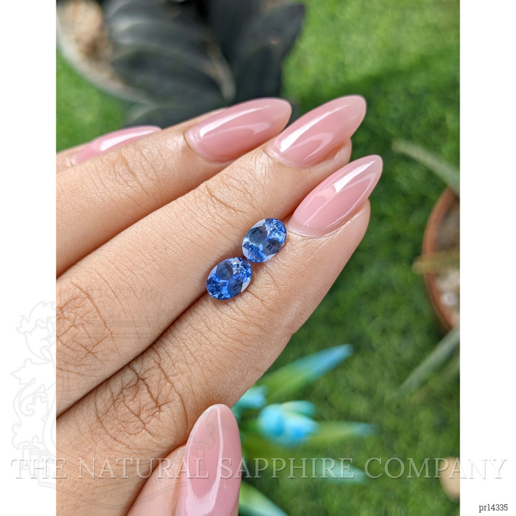 2.04 Ct.Tw. Blue Sapphire Pair from Ceylon (Sri Lanka)