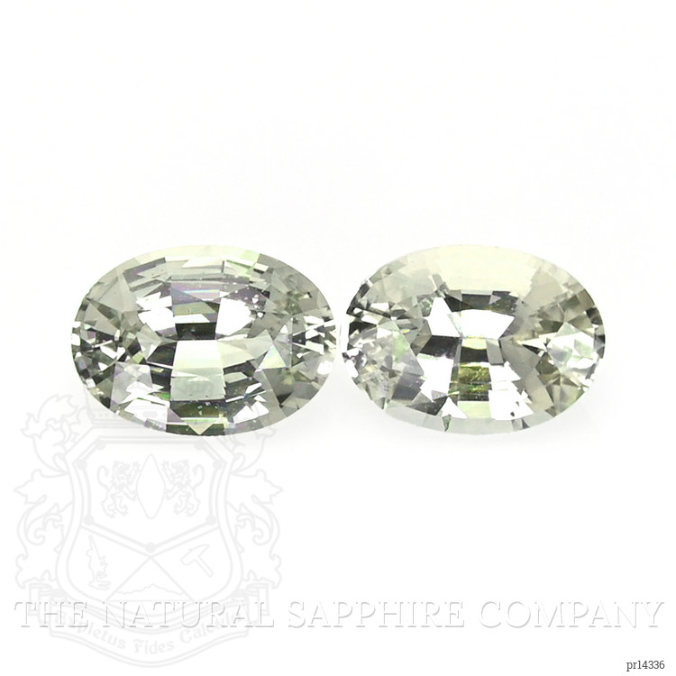 2.24 Ct.Tw. Yellowish Green Sapphire Pair from Africa