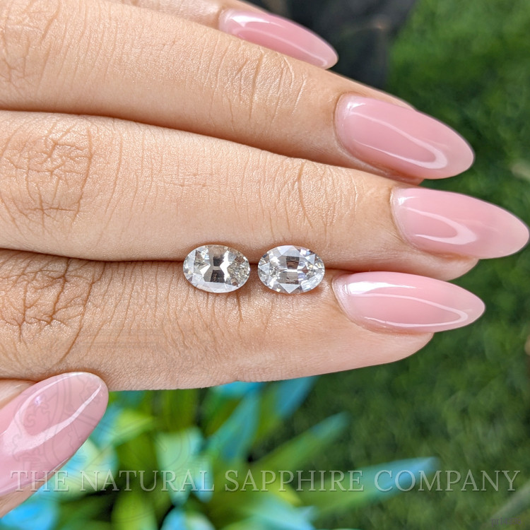 2.24 Ct.Tw. Yellowish Green Sapphire Pair from Africa