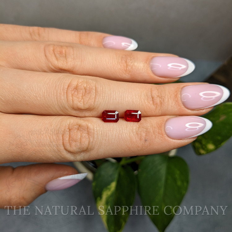 2.12 Ct.Tw. Ruby Pair from Mozambique