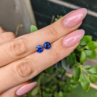 2.18&nbsp;Ct.Tw.Total Carat Weight Blue Sapphire Pair from Ceylon (Sri Lanka) Life Style