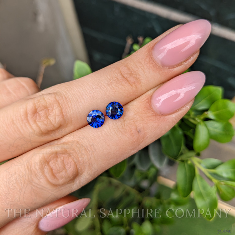2.18 Ct.Tw. Blue Sapphire Pair from Ceylon (Sri Lanka)