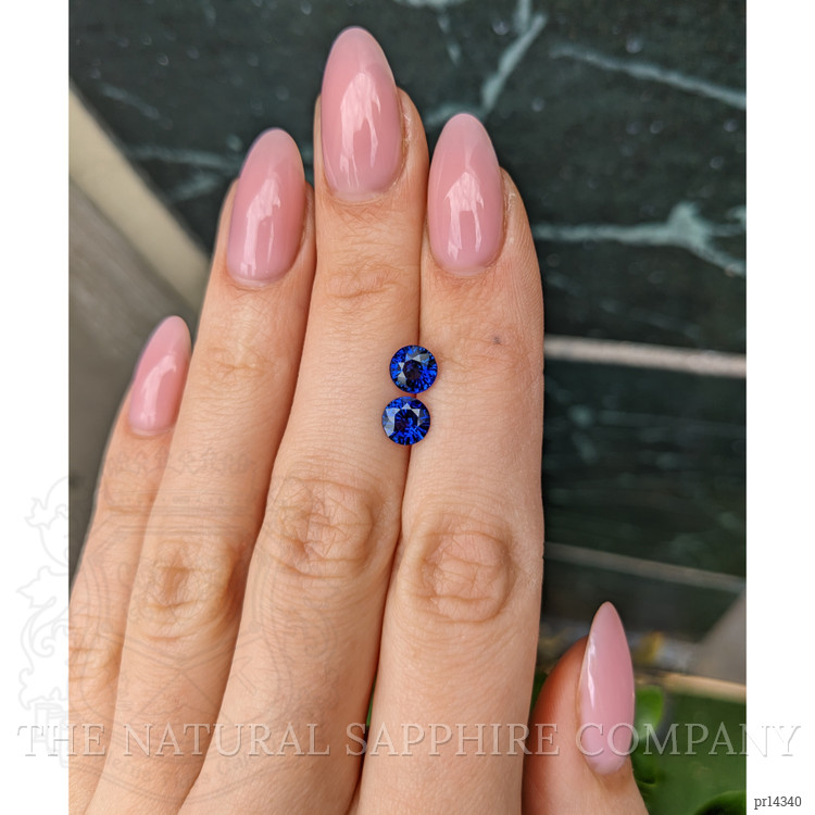 2.18 Ct.Tw. Blue Sapphire Pair from Ceylon (Sri Lanka)