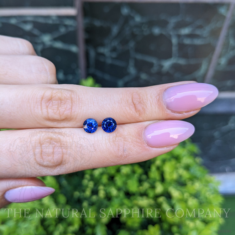 2.29 Ct.Tw. Blue Sapphire Pair from Ceylon (Sri Lanka)