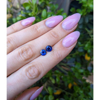 2.29&nbsp;Ct.Tw.Total Carat Weight Blue Sapphire Pair from Ceylon (Sri Lanka) Life Style