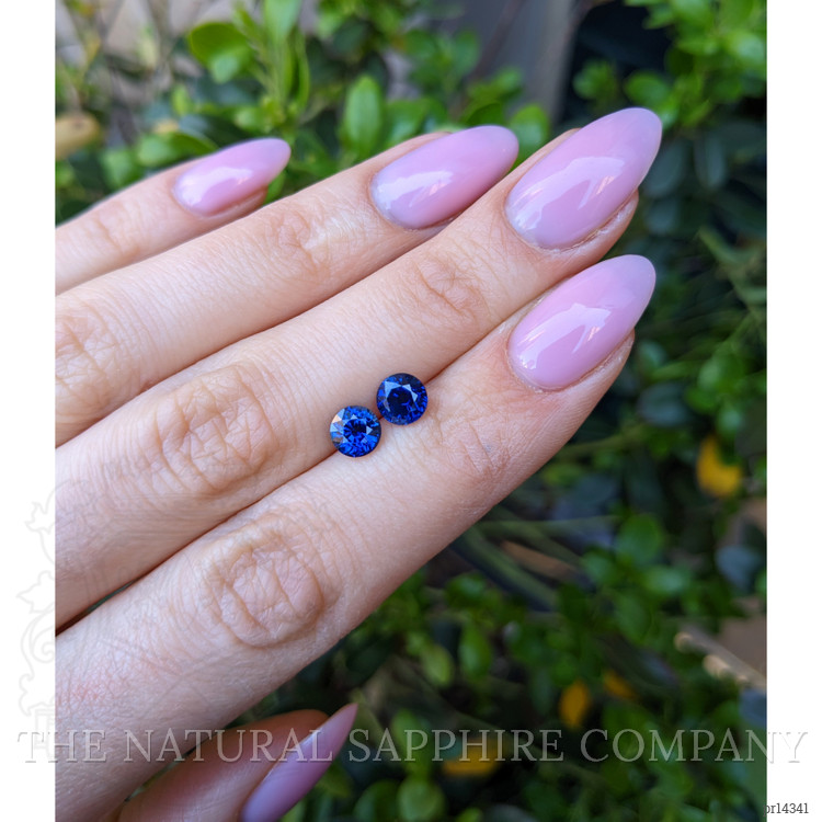 2.29 Ct.Tw. Blue Sapphire Pair from Ceylon (Sri Lanka)