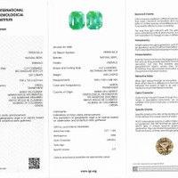 5.66 Ct.Tw.Total Carat Weight Emerald Pair from Colombia Scan Report