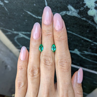 1.18 Ct.Tw.Total Carat Weight Emerald Pair from Zambia Life Style