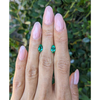 1.18&nbsp;Ct.Tw.Total Carat Weight Emerald Pair from Zambia Life Style