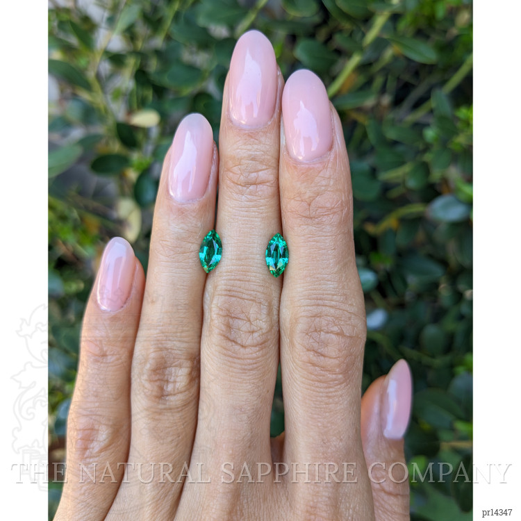1.18 Ct.Tw. Emerald Pair from Zambia