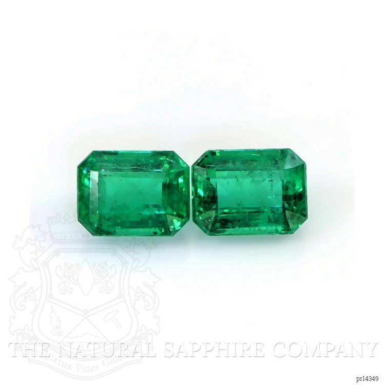 3.42 Ct.Tw. Emerald Pair from Zambia