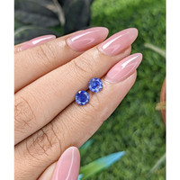 1.38&nbsp;Ct.Tw.Total Carat Weight Bi Color Sapphire Pair from Ceylon (Sri Lanka) Life Style