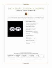 1.59&nbsp;Ct.Tw.Total Carat Weight White Sapphire Pair from Ceylon (Sri Lanka) Scan Report