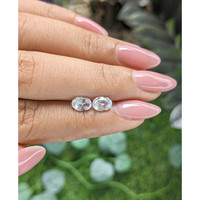 1.59&nbsp;Ct.Tw.Total Carat Weight White Sapphire Pair from Ceylon (Sri Lanka) Life Style