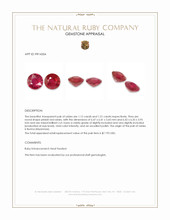 2.43&nbsp;Ct.Tw.Total Carat Weight Pinkish Red Ruby Pair from Burma (Myanmar) Appraisal