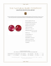 2.43&nbsp;Ct.Tw.Total Carat Weight Pinkish Red Ruby Pair from Burma (Myanmar) Scan Report