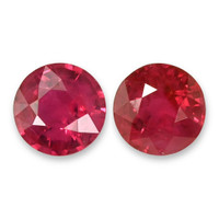 2.43&nbsp;Ct.Tw.Total Carat Weight Pinkish Red Ruby Pair from Burma (Myanmar) Video