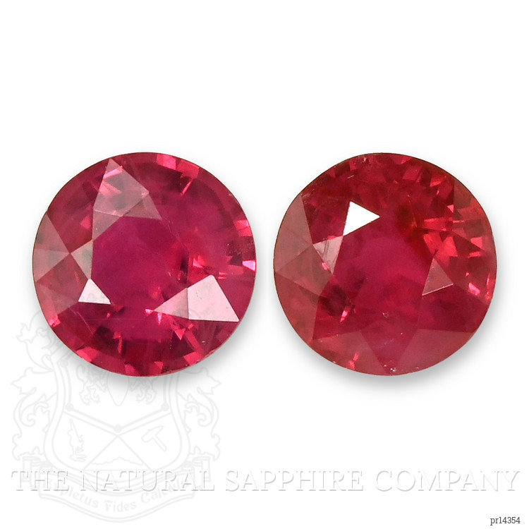 2.43 Ct.Tw. Pinkish Red Ruby Pair from Burma (Myanmar)
