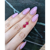 2.43&nbsp;Ct.Tw.Total Carat Weight Pinkish Red Ruby Pair from Burma (Myanmar) Life Style