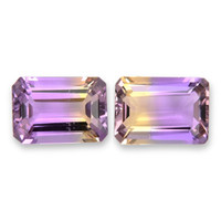 4.99 Ct.Tw.Total Carat Weight Bi Color Ametrine Pair from Bolivia Video