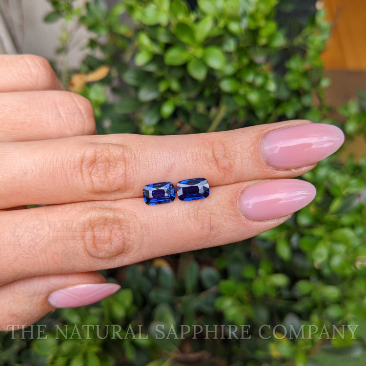 3.70 Ct.Tw. Blue Sapphire Pair from Ceylon (Sri Lanka)