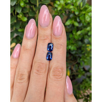 3.70&nbsp;Ct.Tw.Total Carat Weight Blue Sapphire Pair from Ceylon (Sri Lanka) Life Style