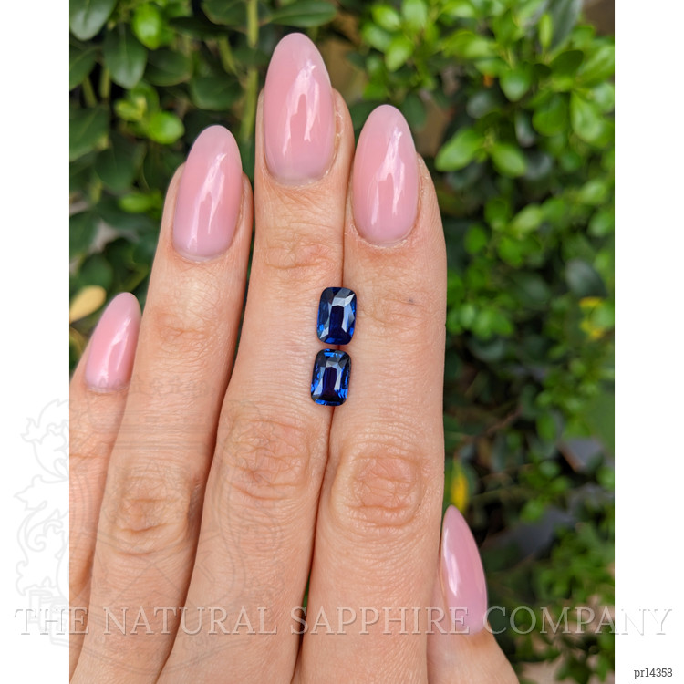 3.70 Ct.Tw. Blue Sapphire Pair from Ceylon (Sri Lanka)