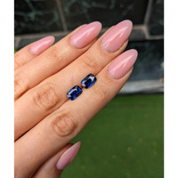 3.70&nbsp;Ct.Tw.Total Carat Weight Blue Sapphire Pair from Ceylon (Sri Lanka) Life Style
