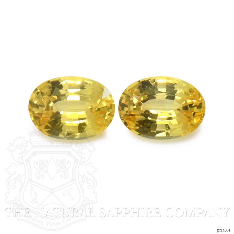 0.97 Ct.Tw. Yellow Sapphire Pair from Ceylon (Sri Lanka)