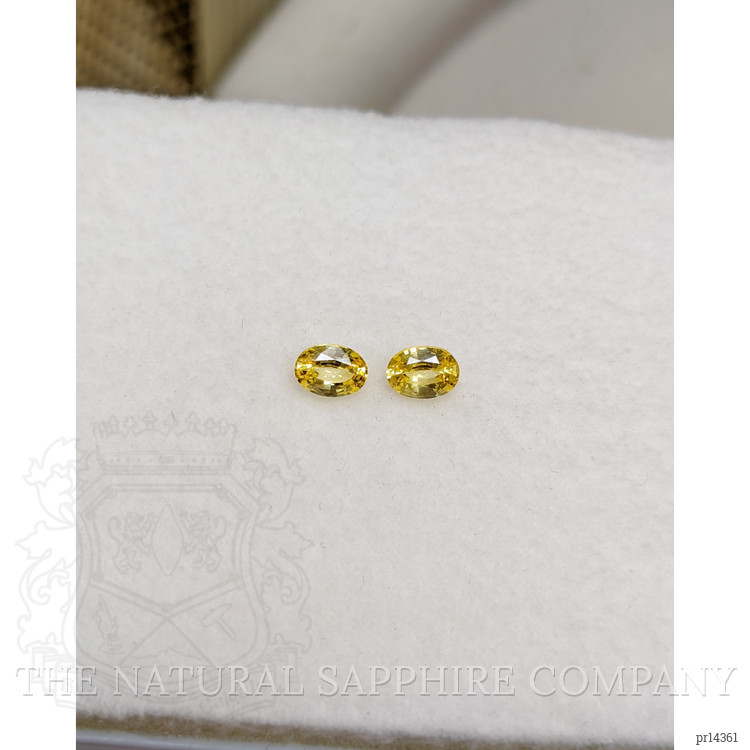 0.97 Ct.Tw. Yellow Sapphire Pair from Ceylon (Sri Lanka)