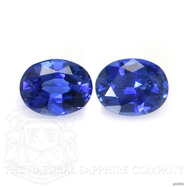 0.68 Ct.Tw. Blue Sapphire Pair from Ceylon (Sri Lanka)