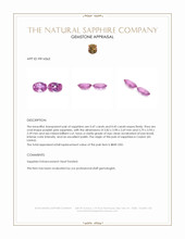0.92 Ct.Tw.Total Carat Weight Purplish Pink Sapphire Pair from Ceylon (Sri Lanka) Appraisal