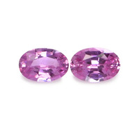 0.92&nbsp;Ct.Tw.Total Carat Weight Purplish Pink Sapphire Pair from Ceylon (Sri Lanka) Video