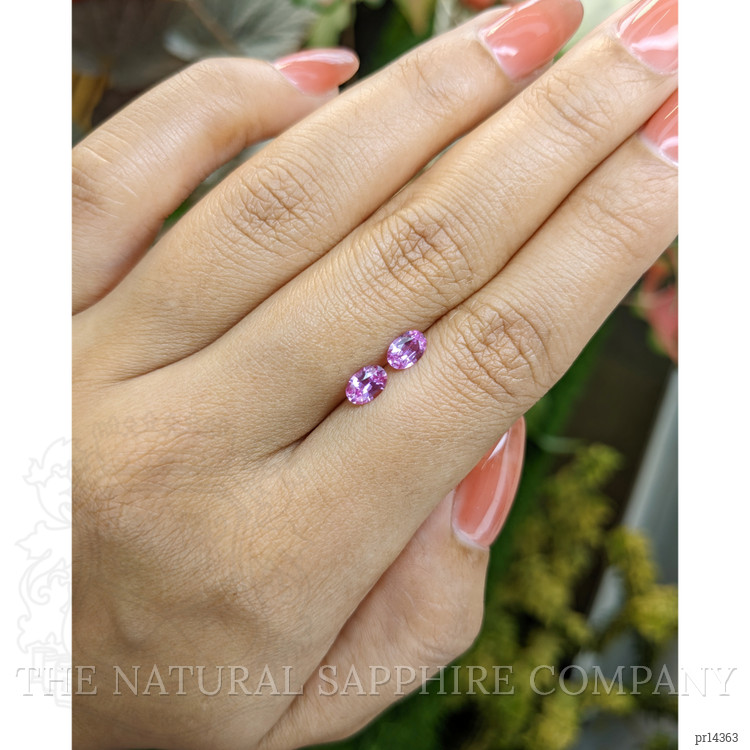 0.92 Ct.Tw. Purplish Pink Sapphire Pair from Ceylon (Sri Lanka)