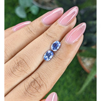 2.14&nbsp;Ct.Tw.Total Carat Weight Blue Sapphire Pair from Ceylon (Sri Lanka) Life Style