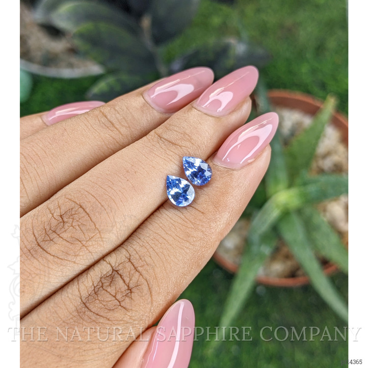 1.68 Ct.Tw. Blue Sapphire Pair from Ceylon (Sri Lanka)