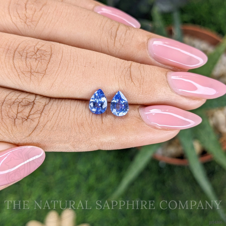 1.63 Ct.Tw. Blue Sapphire Pair from Ceylon (Sri Lanka)