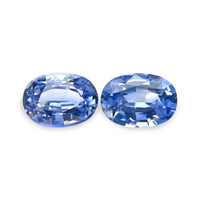 1.87 Ct.Tw.Total Carat Weight Blue Sapphire Pair from Ceylon (Sri Lanka) Video