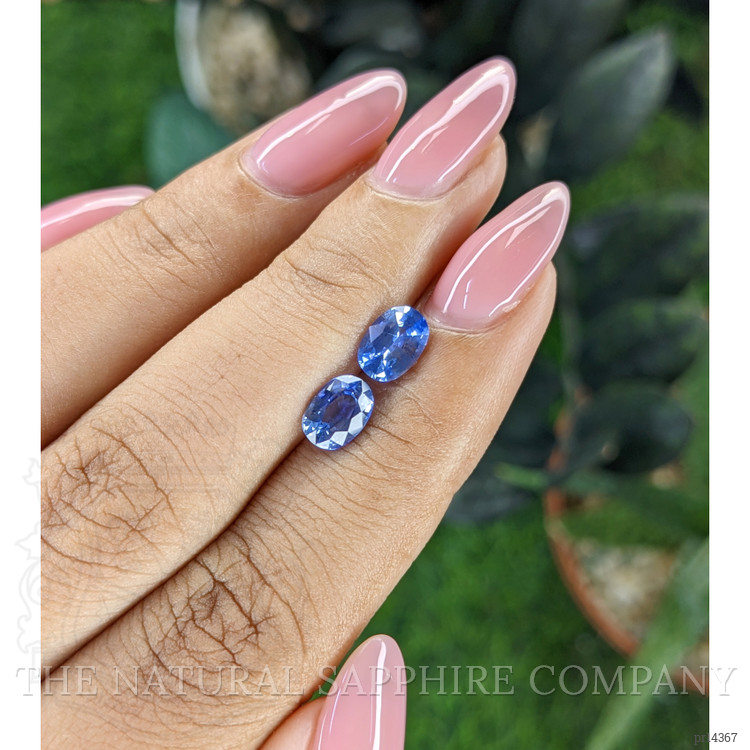 1.87 Ct.Tw. Blue Sapphire Pair from Ceylon (Sri Lanka)