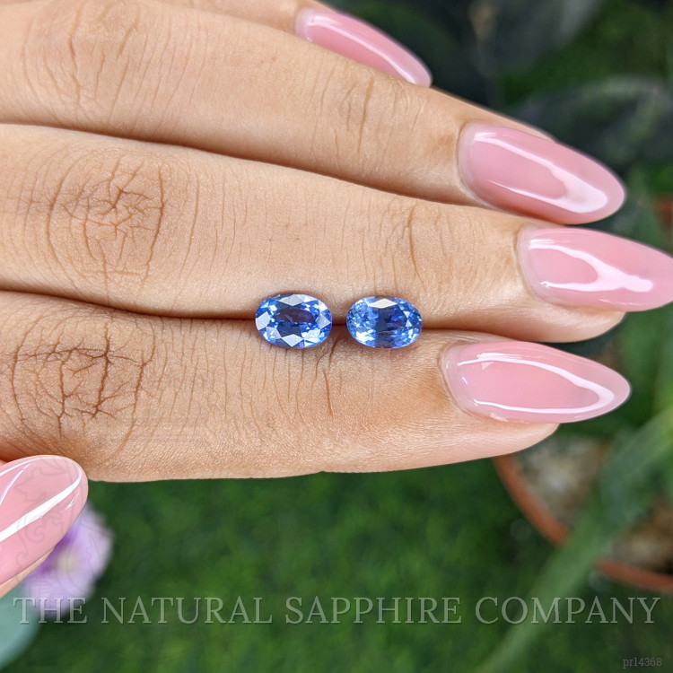 2.18 Ct.Tw. Blue Sapphire Pair from Ceylon (Sri Lanka)